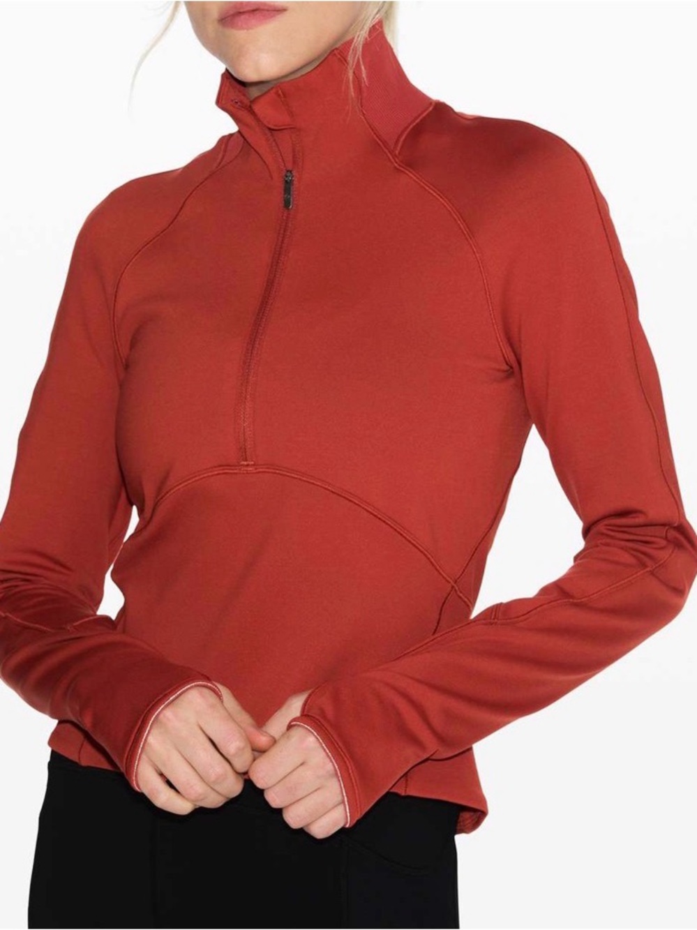 Lululemon Always Alert 1/2 Zip in Magma (Burnt Orange)